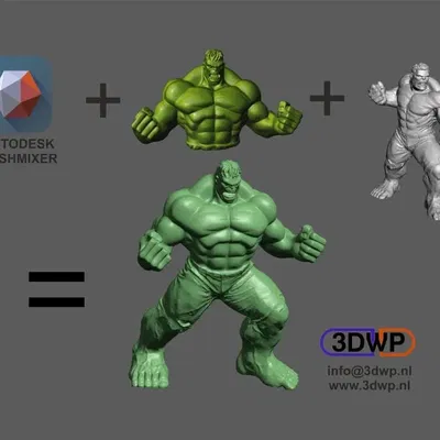 Tượng Hulk kết hợp từ hai bản quét 3D tuyệt đẹp