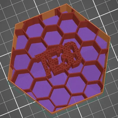 Giá đỡ bút hình lục giác - Tùy chỉnh bằng slicer