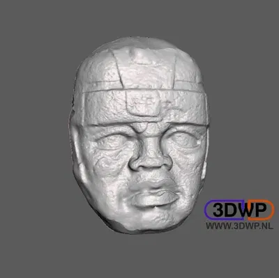 Đầu lâu Olmec treo tường nghệ thuật cổ đại
