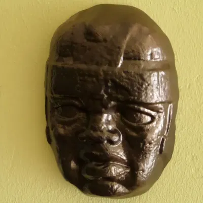 Đầu lâu Olmec treo tường nghệ thuật cổ đại