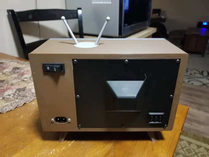 Hộp đèn lithophane kiểu TV ống retro - Image 4