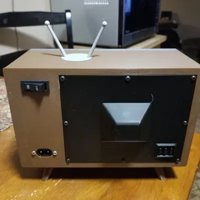 Hộp đèn lithophane kiểu TV ống retro