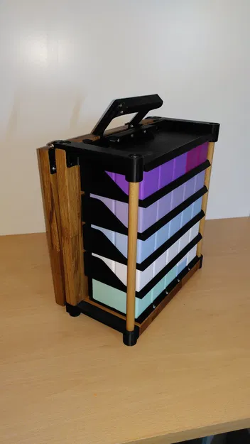 Tường lưu trữ Gridfinity có thể gập lại cho 50 thùng chứa - Image 4