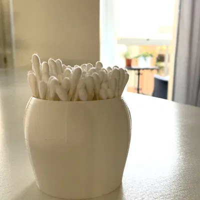 Hộp đựng bông tăm in theo chế độ vase