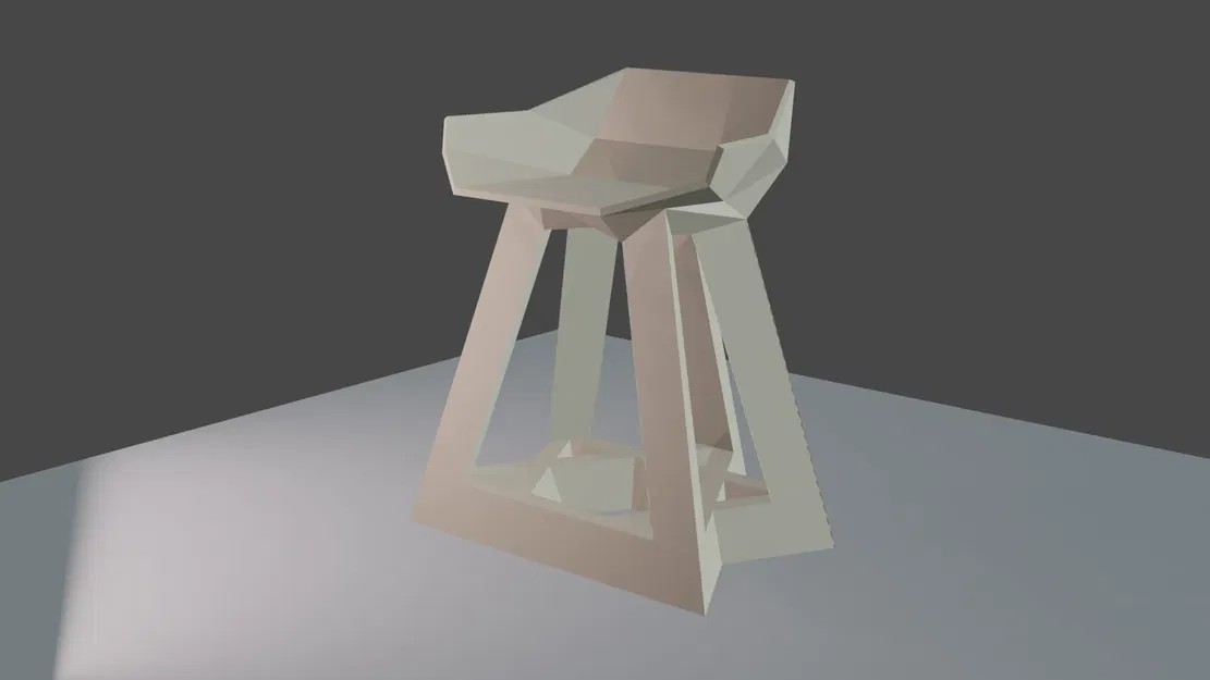 Ghế đẩu thiết kế low poly độc đáo cho không gian sống - Image 1