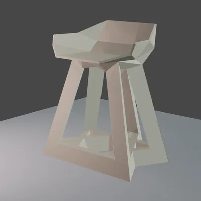 Ghế đẩu thiết kế low poly độc đáo cho không gian sống