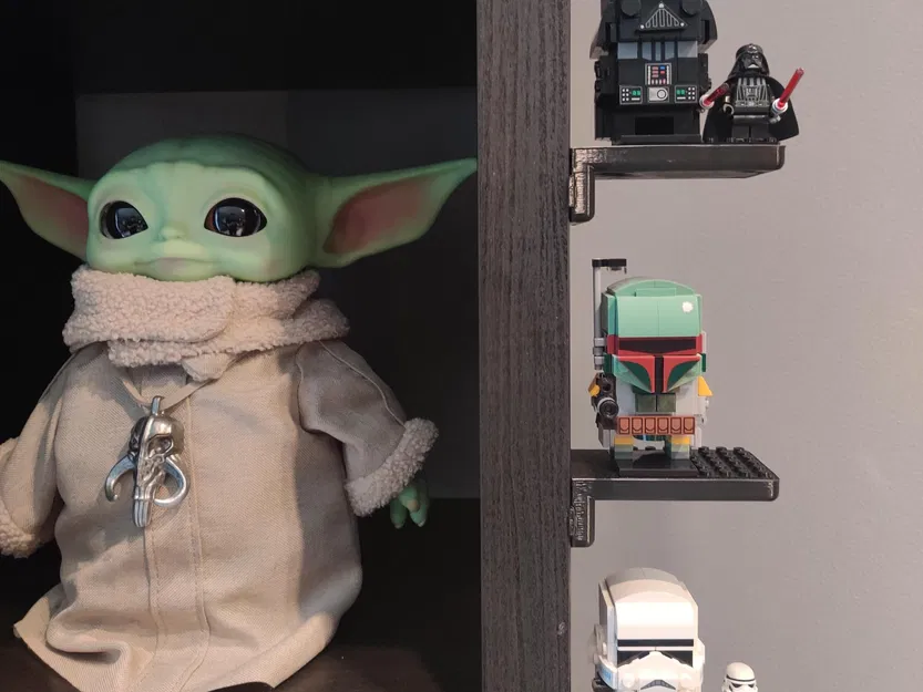 Giá đỡ bên cho bộ Lego BrickHeadz trên kệ IKEA KALLAX - Image 1