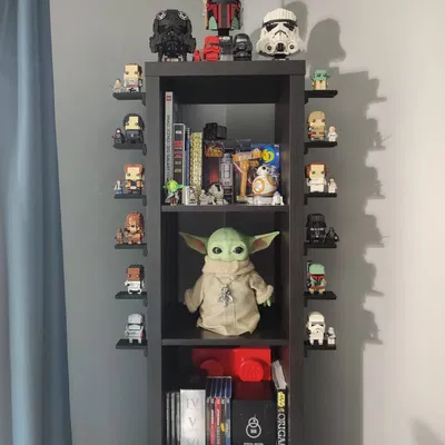 Giá đỡ bên cho bộ Lego BrickHeadz trên kệ IKEA KALLAX