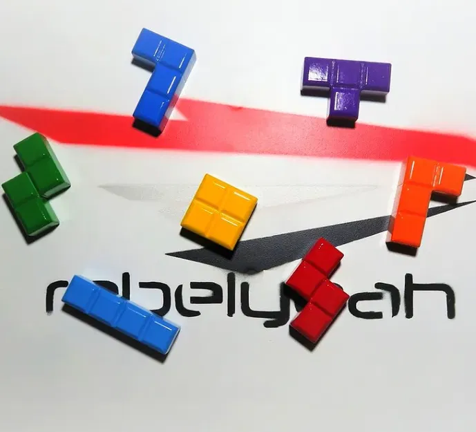 Khối từ tính Tetris với 9 x 3 lỗ cho nam châm - Image 1