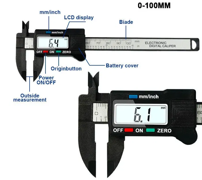 Giá đỡ hộp cho thước kẹp số 100mm bằng sợi carbon - Image 5