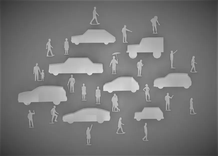 Mô hình người và xe cộ tỷ lệ 1:100 cho kiến trúc - Image 2