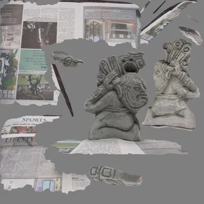 Tượng điêu khắc Maya quét 3D từ Đại học Nam Florida