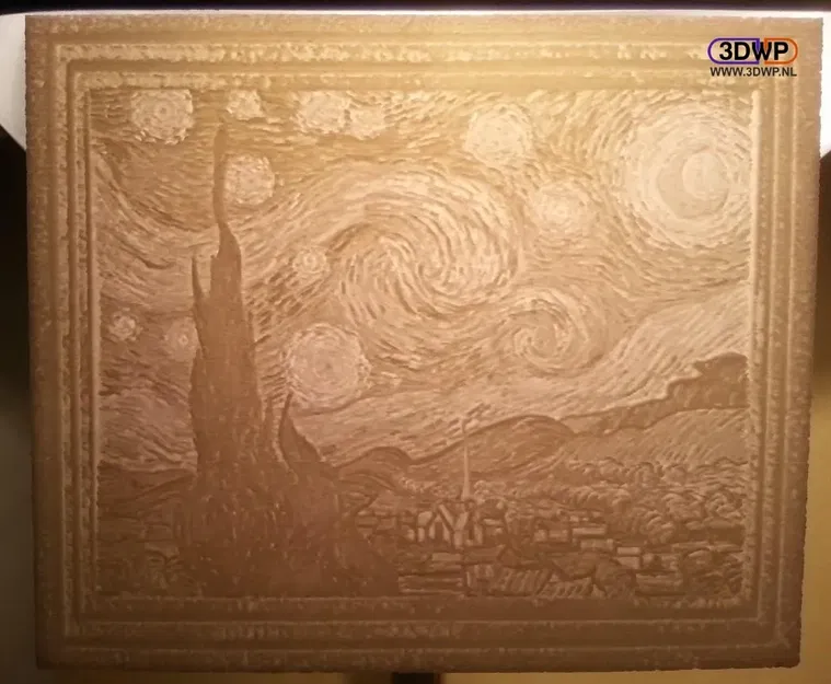Đêm sao của Vincent van Gogh - Lithophane nghệ thuật - Image 2