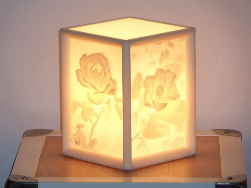 Đèn bàn lithophane hoa nhài và hoa hồng - Image 2