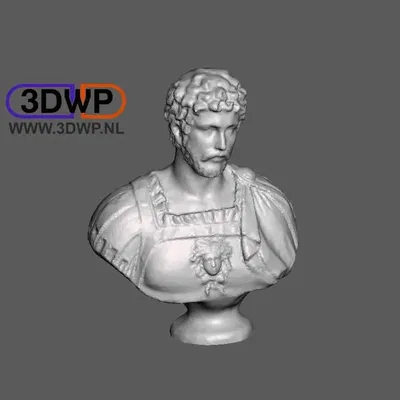 Tượng bán thân La Mã của Hoàng đế Hadrian 3D