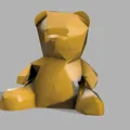 Gấu bông poly dễ thương phong cách LowPoly - Thumbnail 1