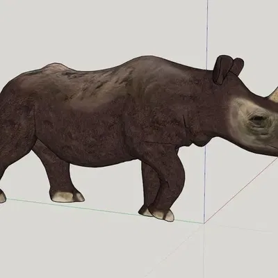 Mô hình tê giác không rắn chắc cho in 3D