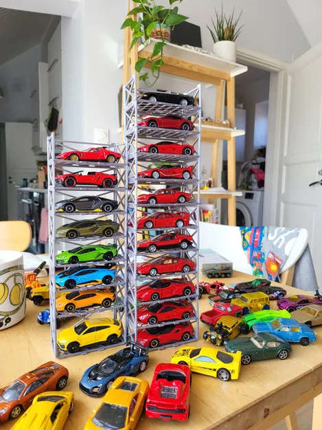 Nhà để xe in 3D cho xe Hot Wheels và đồ chơi ô tô - Image 1