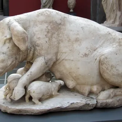 Lợn Laurentian - Tượng La Mã quét 3D tại Đan Mạch