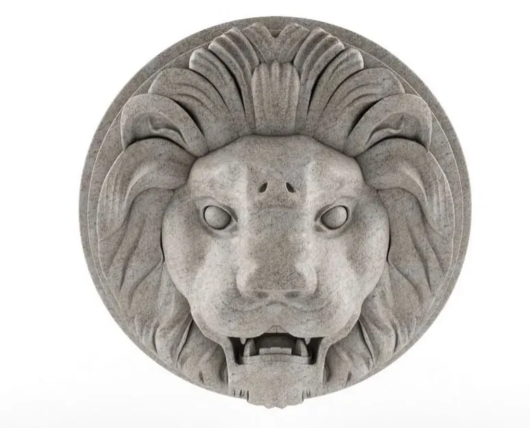 Tượng sư tử treo tường nghệ thuật bằng chất liệu MeshMixer - Image 1