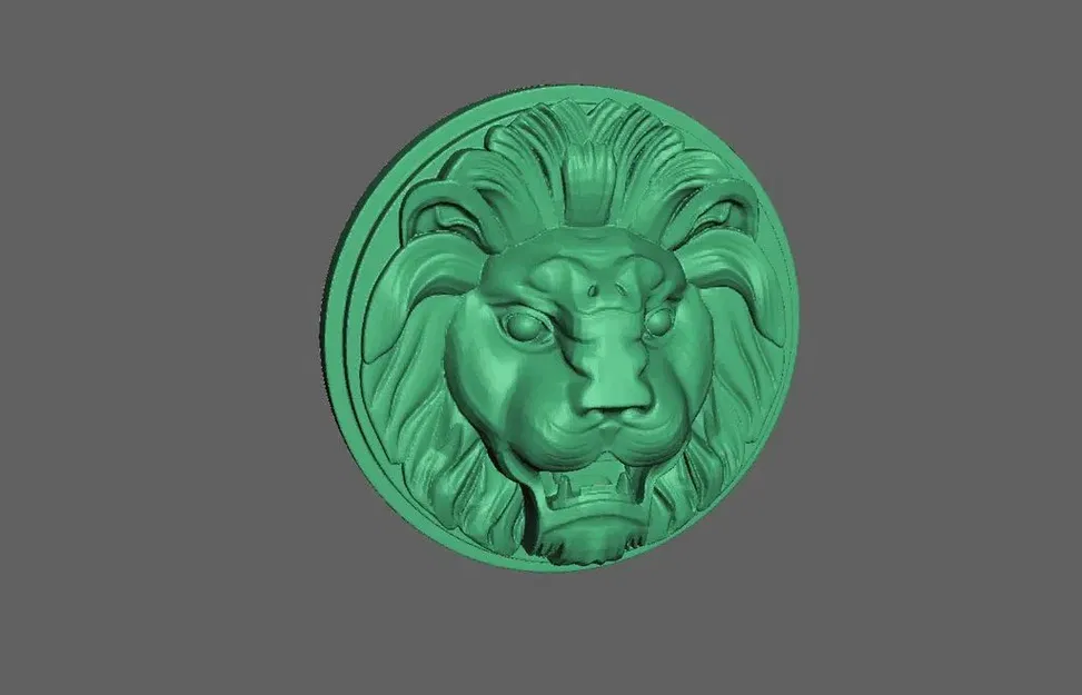 Tượng sư tử treo tường nghệ thuật bằng chất liệu MeshMixer - Image 3