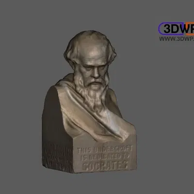 Tượng bán thân Socrates quét 3D cho in 3D