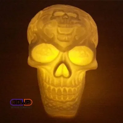 Đầu lâu Celtic rỗng với đèn LED trang trí