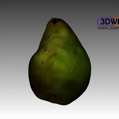 Lê ngon và mọng nước quét 3D màu sắc