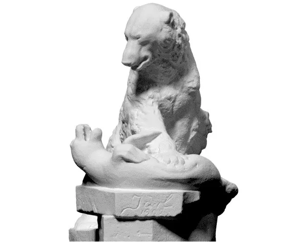 Tượng gấu Bắc Cực bằng đá tự nhiên tại Wien - Image 2