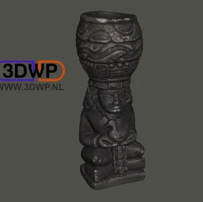 Tượng điêu khắc Aztec quét 3D từ Go!SCAN 3D