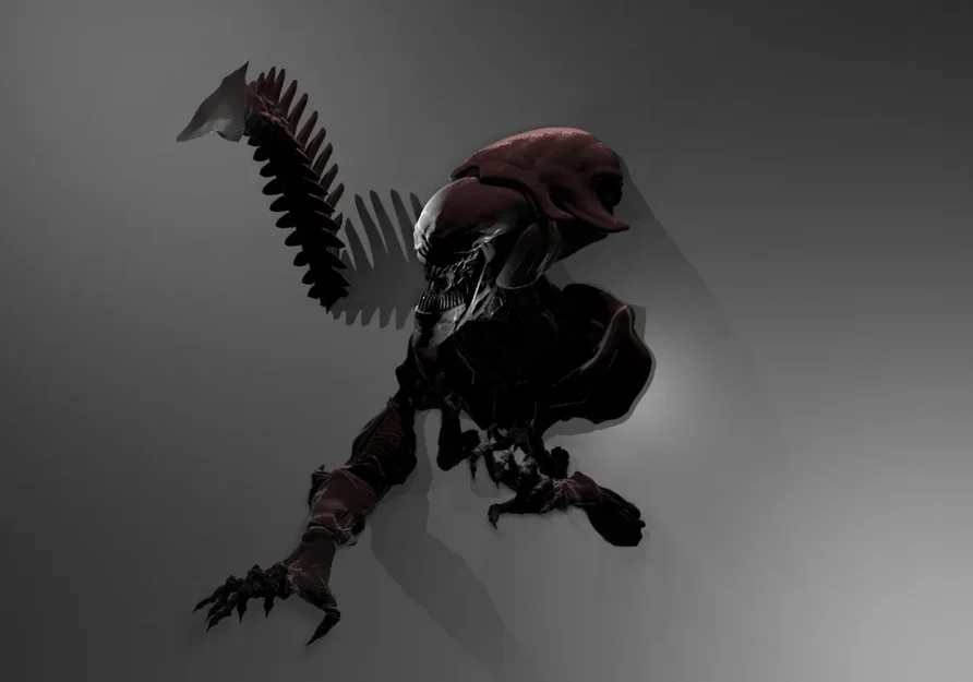 Giá đỡ tường nhân vật Nữ hoàng người ngoài hành tinh Xenomorph - Image 1