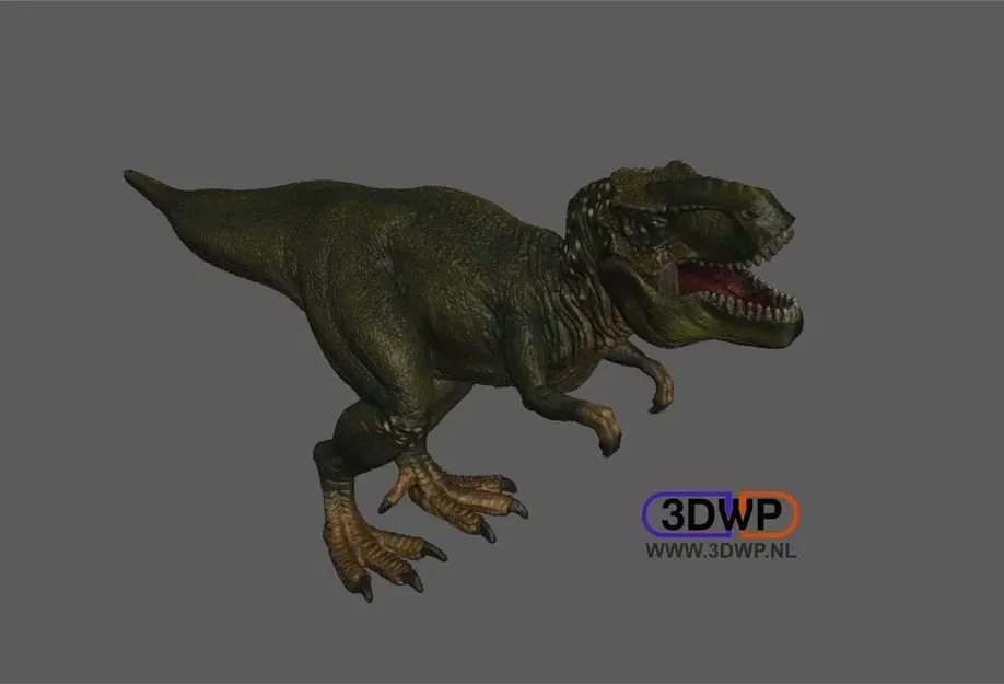 Mô hình T-Rex chi tiết từ quét 3D với nền phẳng - Image 1