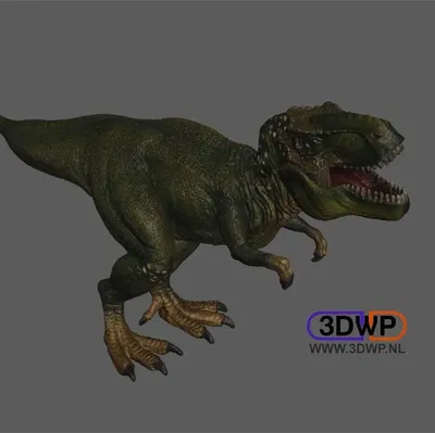 Mô hình T-Rex chi tiết từ quét 3D với nền phẳng