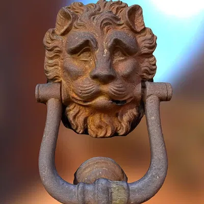 Móc cửa hình đầu sư tử trang trí tường