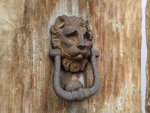 Móc cửa hình đầu sư tử trang trí tường - Image 4