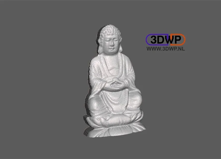 Bình phù điêu Phật giáo bằng lithophane - Image 1