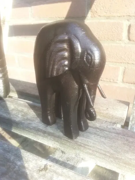 Tượng voi gỗ quét 3D với chi tiết hoàn hảo - Image 3