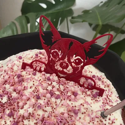 Mô hình trang trí bánh Chihuahua cho những người yêu chó