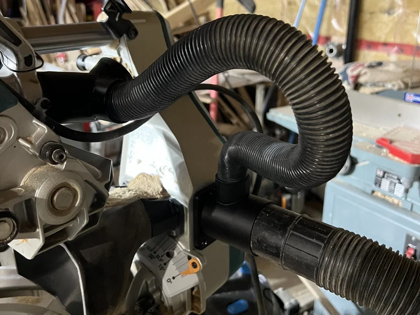 Bộ chuyển đổi bụi 2 1/2" cho máy cắt miter Makita LS1219L - Image 1