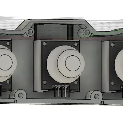 Vỏ điều khiển cho ba cần điều khiển với DB9