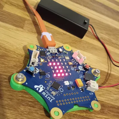 Bảng lưng cho Calliope Mini với hỗ trợ cấu trúc