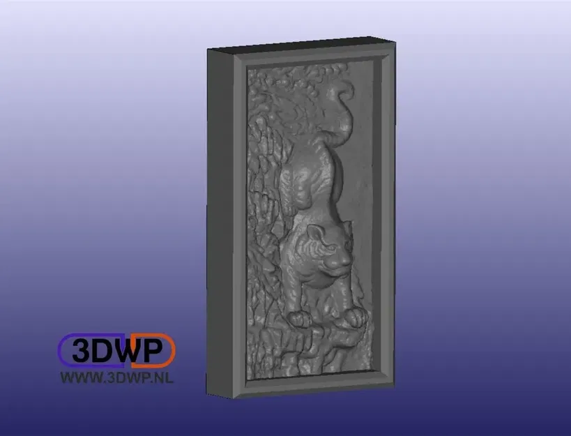 Giá treo tường hổ Việt Nam tại Hà Nội (Mô hình bas-relief 3D) - Image 1