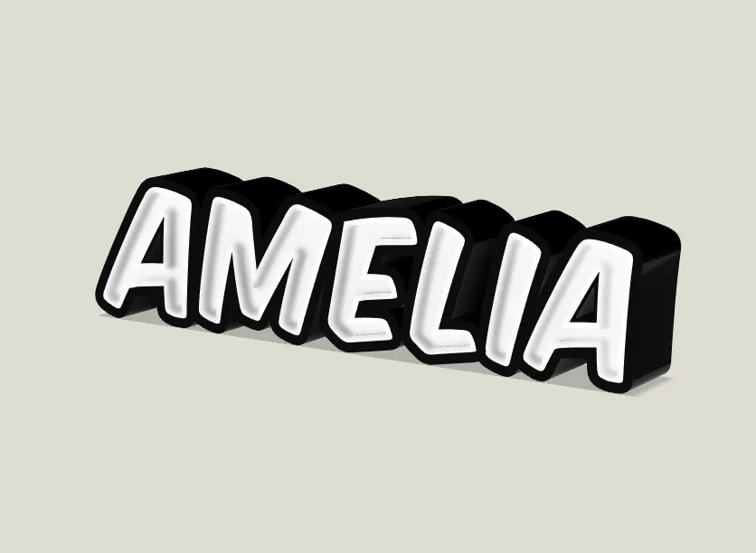 Bảng tên Amelia đứng độc lập - Image 1