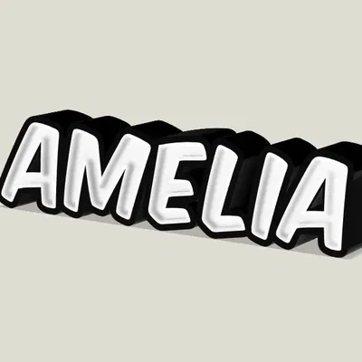 Bảng tên Amelia đứng độc lập