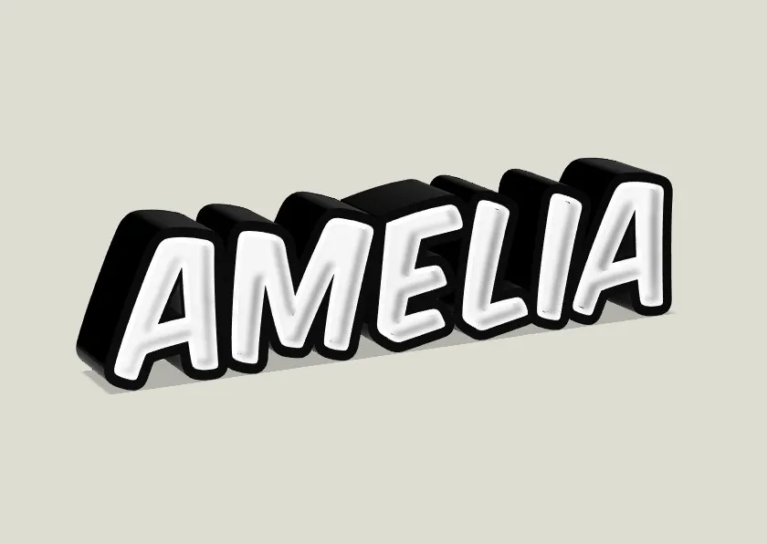 Bảng tên Amelia đứng độc lập - Image 2