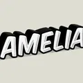 Bảng tên Amelia đứng độc lập - Thumbnail 2