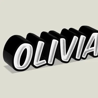 Bảng tên Olivia đứng độc lập