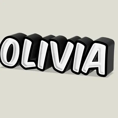 Bảng tên Olivia đứng độc lập