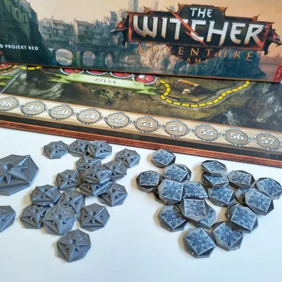 Token trò chơi phiêu lưu Witcher cho bàn cờ