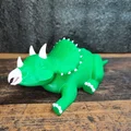 Tượng triceratops buồn ngủ in 3D đa màu sắc - Thumbnail 1